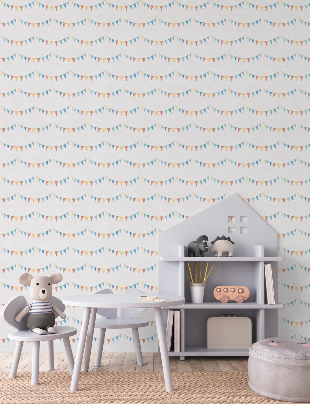 Papel mural Mia + Paul - Infantiles - Blanco