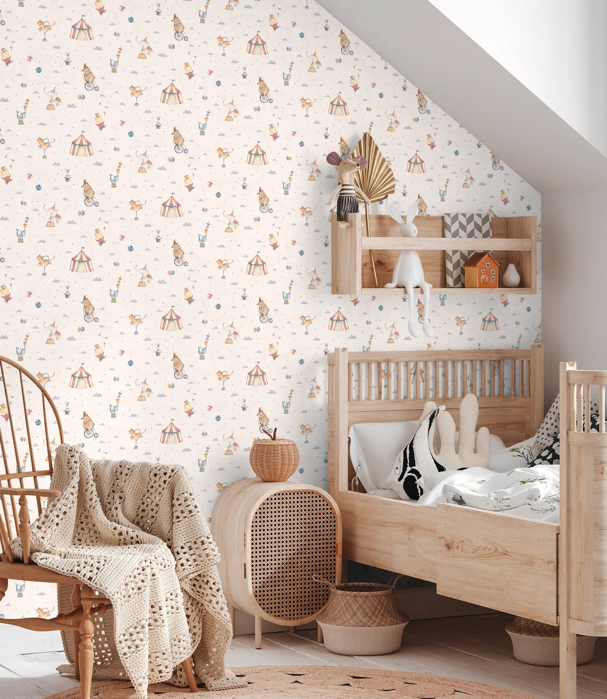Papel mural Mia + Paul - Infantiles - Blanco