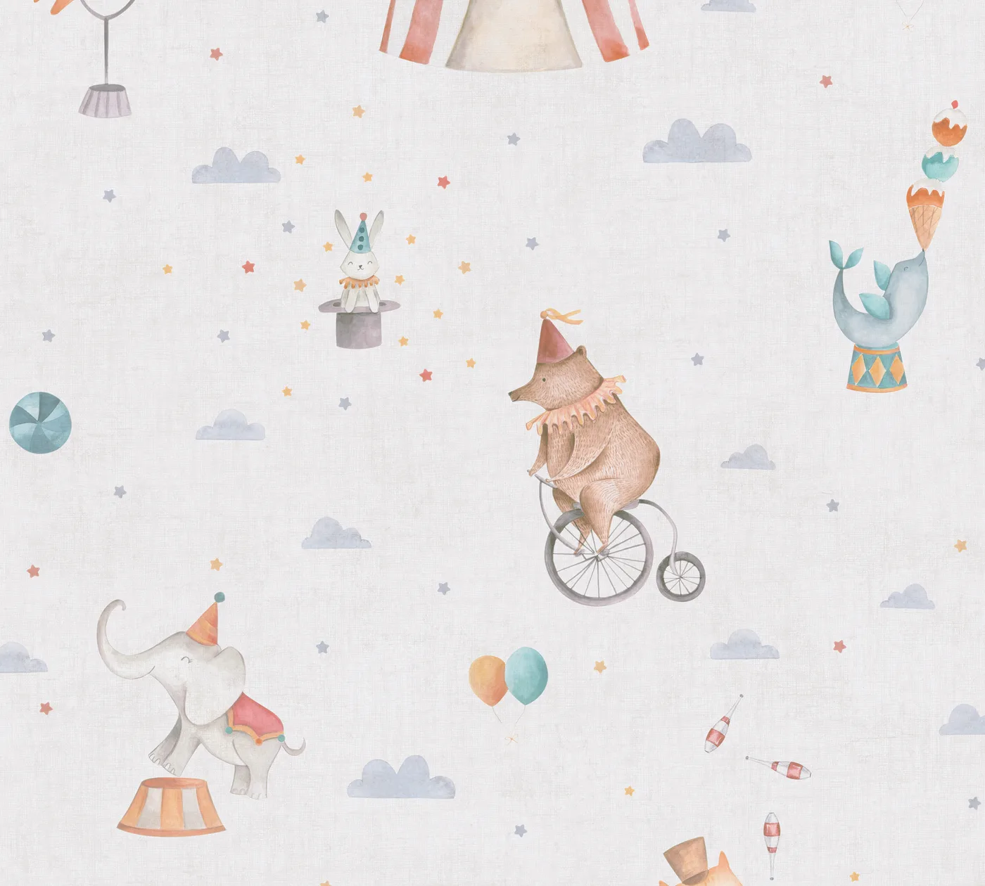 Papel mural Mia + Paul - Infantiles - Blanco