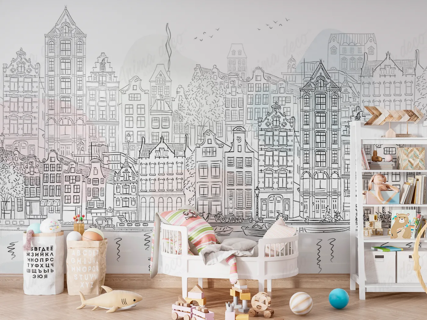 Papel mural Paisajes Y Flores - Infantiles - Personalizado