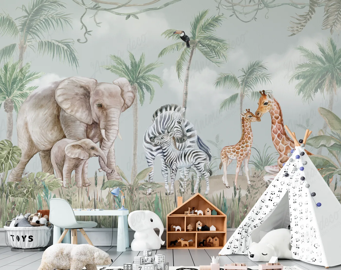 Papel mural Safaris - Infantiles - Personalizado